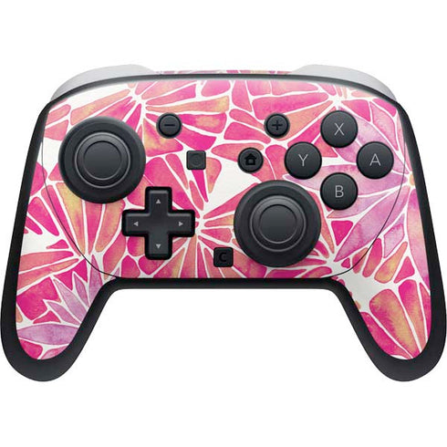 Pink Water Lilies by Cat Coq Nintendo Switch 2 (2025) Pro Controller Skin