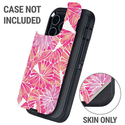 Pink Water Lilies by Cat Coq Otterbox Defender iPhone Skin