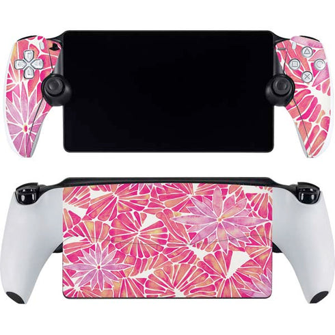 Pink Water Lilies by Cat Coq PlayStation Portal Remote Player Skin