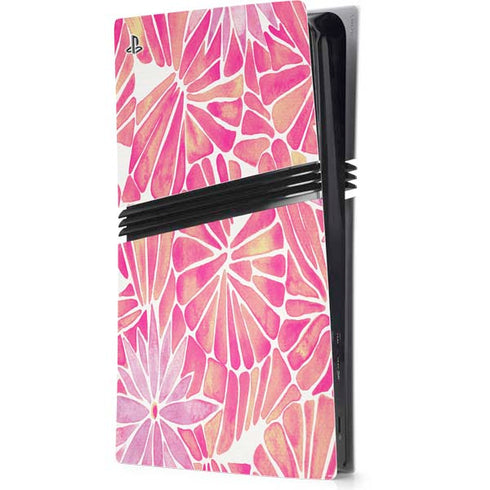 Pink Water Lilies by Cat Coq PS5 Pro Console Skin