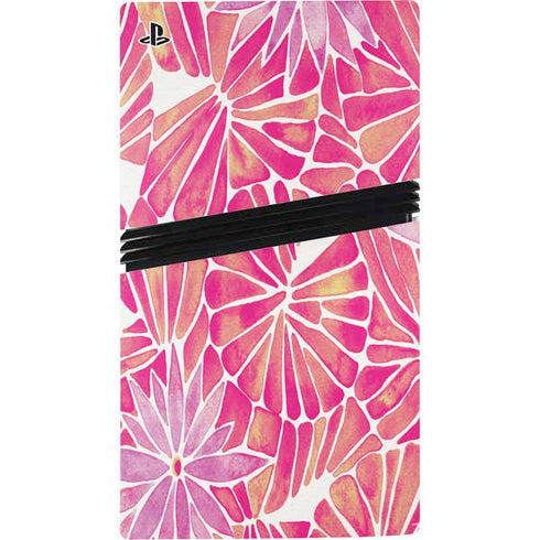 Pink Water Lilies by Cat Coq PS5 Pro Console Skin