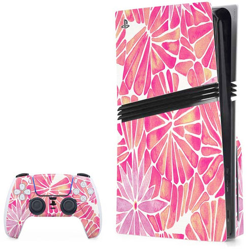 Pink Water Lilies by Cat Coq PS5 Pro Disk Bundle Skin