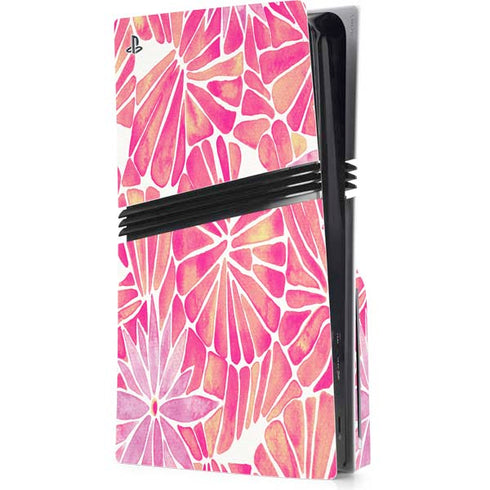 Pink Water Lilies by Cat Coq PS5 Pro Disk Console Skin