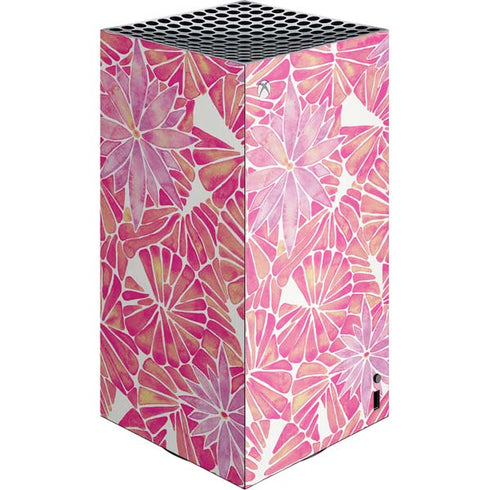 Pink Water Lilies by Cat Coq XBox Series X Digital Edition Console Skin
