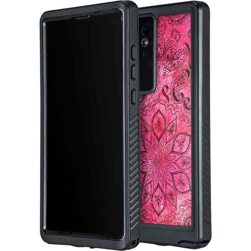 Pink Zen Ginseng Galaxy S24 Ultra Waterproof Case