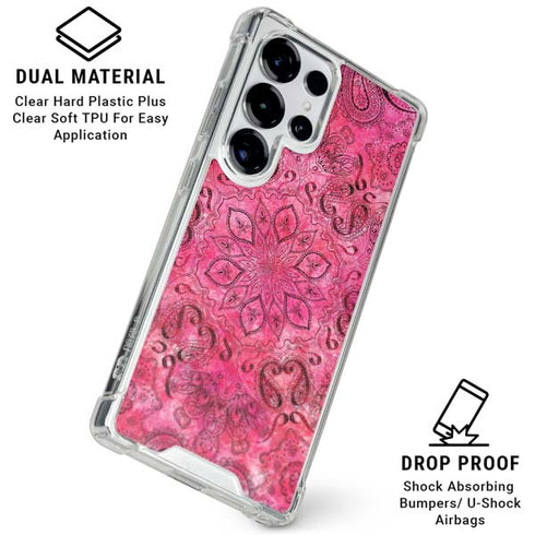 Pink Zen Ginseng Galaxy S25 Ultra Clear Case
