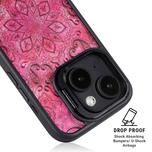 Pink Zen Ginseng iPhone 14 Kickstand Case