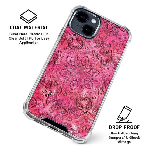 Pink Zen Ginseng iPhone 15 Clear Case