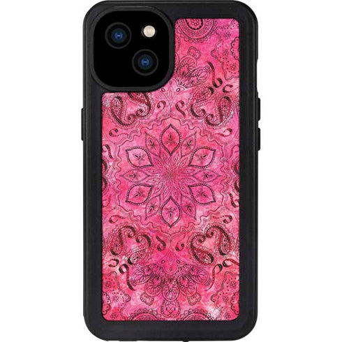 Pink Zen Ginseng iPhone 15 Plus Waterproof Case