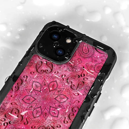 Pink Zen Ginseng iPhone 15 Plus Waterproof Case