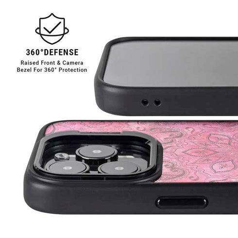 Pink Zen Ginseng iPhone 15 Pro Kickstand Case