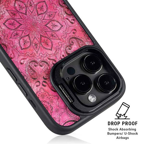 Pink Zen Ginseng iPhone 15 Pro Max Kickstand Case