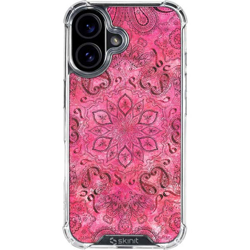 Pink Zen Ginseng iPhone 16 Plus Clear Case