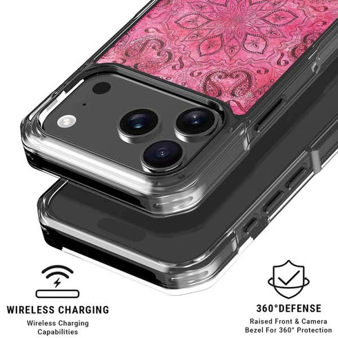 Pink Zen Ginseng iPhone 18 Pro Clear Case