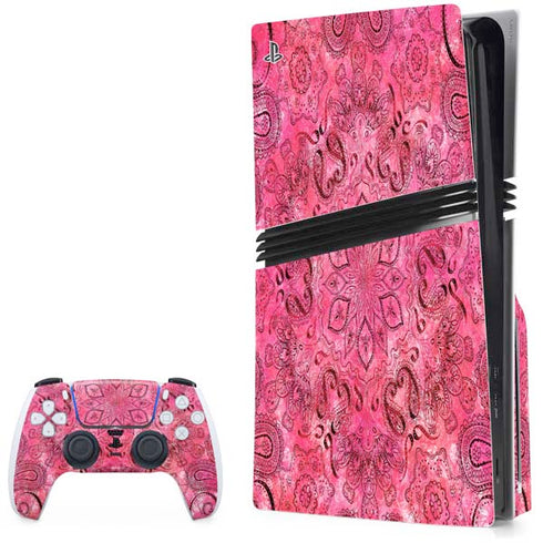 Pink Zen Ginseng PS5 Pro Disk Bundle Skin