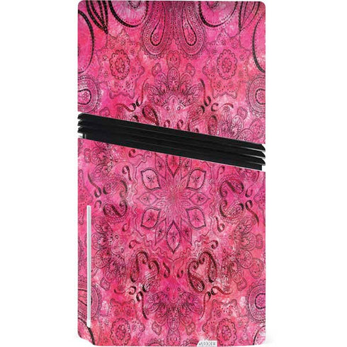 Pink Zen Ginseng PS5 Pro Disk Console Skin