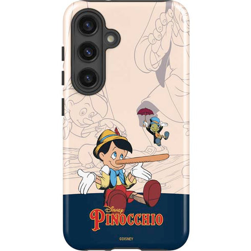 Disney Pinocchio and Jiminy Cricket Galaxy S25 Impact Case