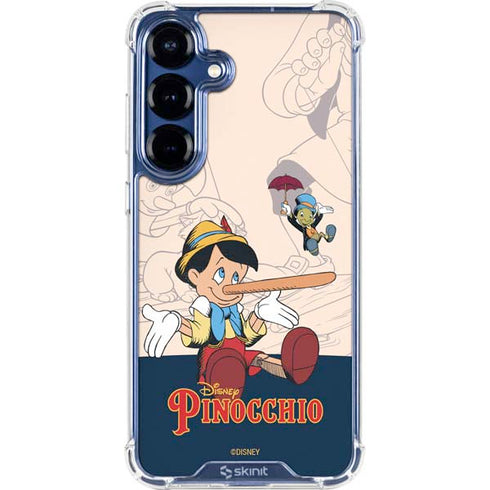 Disney Pinocchio and Jiminy Cricket Galaxy S25 Clear Case