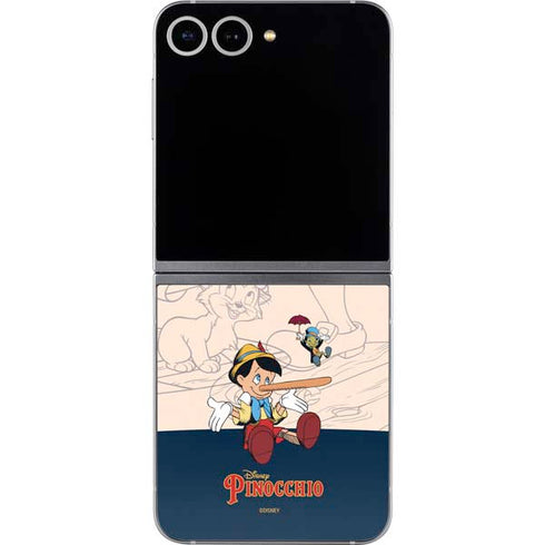 Disney Pinocchio and Jiminy Cricket Galaxy Z Flip6 Skin