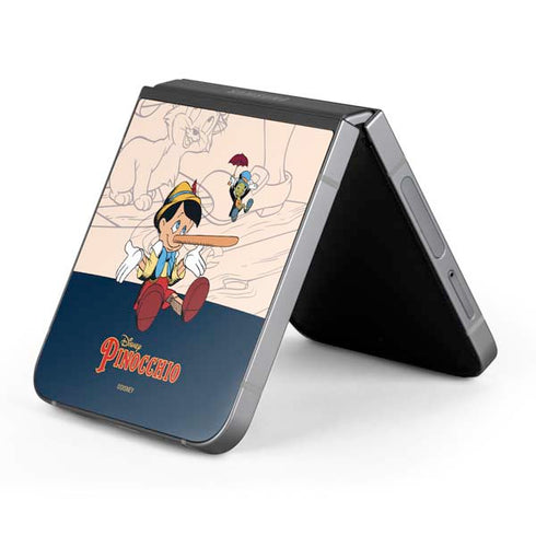 Disney Pinocchio and Jiminy Cricket Galaxy Z Flip6 Skin
