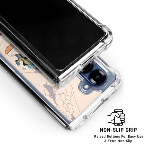 Disney Pinocchio and Jiminy Cricket Galaxy Z Fold6 Clear Case