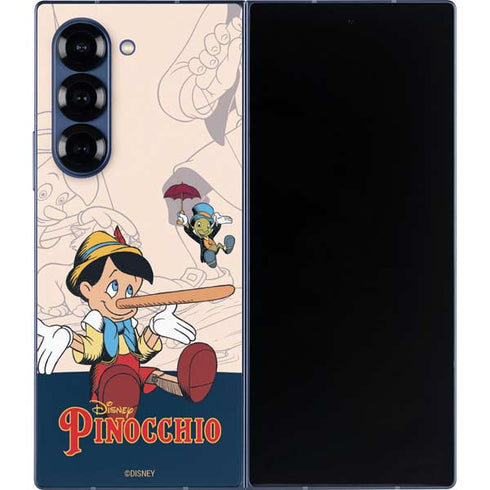 Disney Pinocchio and Jiminy Cricket Galaxy Z Fold6 Skin