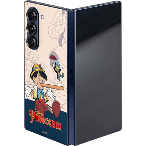Disney Pinocchio and Jiminy Cricket Galaxy Z Fold6 Skin