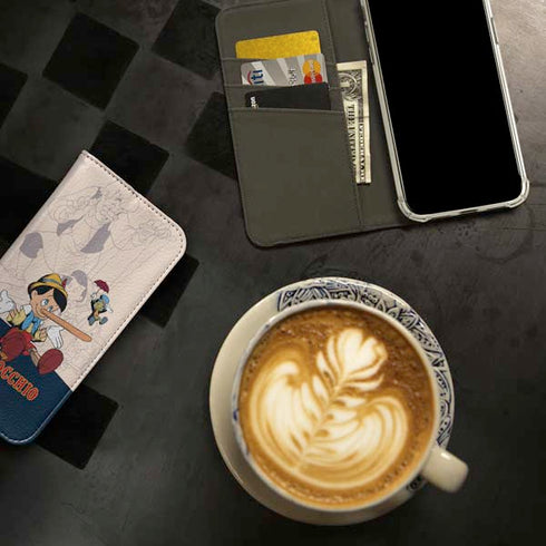 Disney Pinocchio and Jiminy Cricket iPhone 14 Pro Max Folio Case