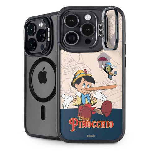 Disney Pinocchio and Jiminy Cricket iPhone 15 Pro Kickstand Case