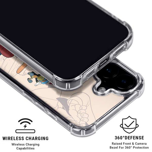 Disney Pinocchio and Jiminy Cricket iPhone 16 MagSafe Case