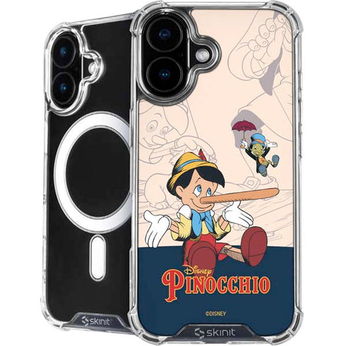 Disney Pinocchio and Jiminy Cricket iPhone 16 Plus MagSafe Case