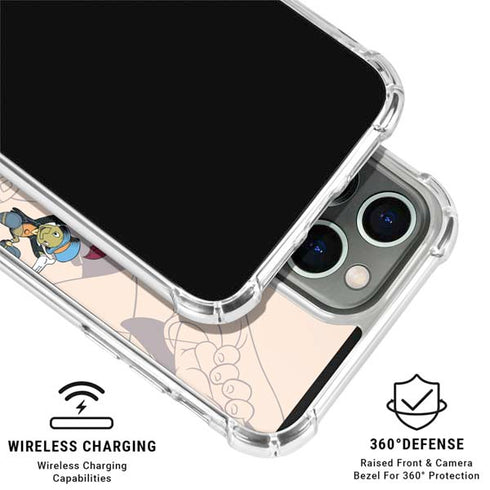 Disney Pinocchio and Jiminy Cricket iPhone 16 Pro Clear Case