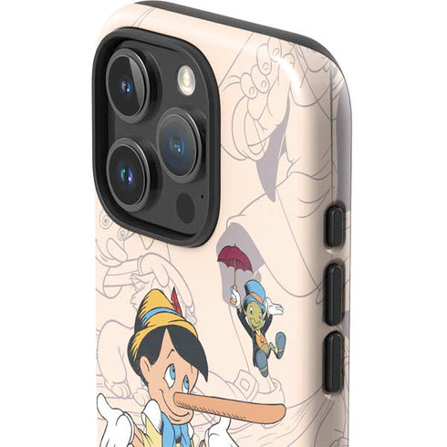 Disney Pinocchio and Jiminy Cricket iPhone 16 Pro Impact Case