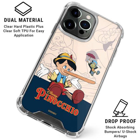 Disney Pinocchio and Jiminy Cricket iPhone 16 Pro Max Clear Case