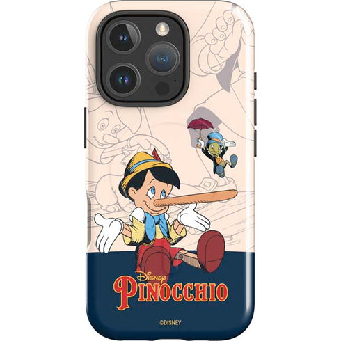 Disney Pinocchio and Jiminy Cricket iPhone 16 Pro Max Magsafe Impact Case