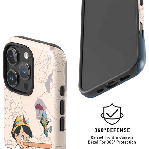 Disney Pinocchio and Jiminy Cricket iPhone 16 Pro Max Magsafe Impact Case