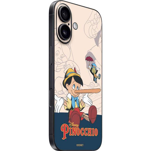 Disney Pinocchio and Jiminy Cricket iPhone 16 Skin
