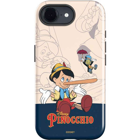 Disney Pinocchio and Jiminy Cricket iPhone 16e Impact Case