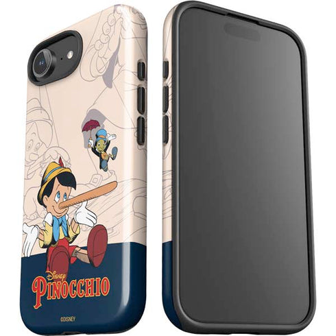 Disney Pinocchio and Jiminy Cricket iPhone 16e Impact Case