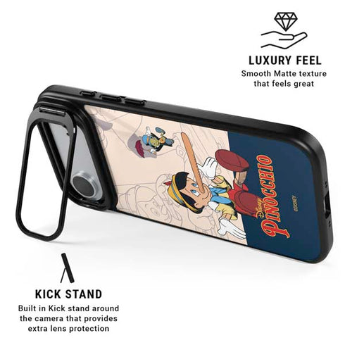 Disney Pinocchio and Jiminy Cricket iPhone 17 Air Kickstand Case