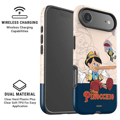 Disney Pinocchio and Jiminy Cricket iPhone 17 Air Magsafe Impact Case
