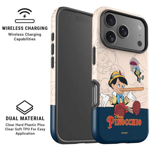 Disney Pinocchio and Jiminy Cricket iPhone 17 Pro Magsafe Impact Case