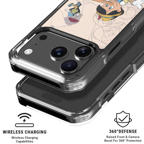 Disney Pinocchio and Jiminy Cricket iPhone 17 Pro Max Clear Case