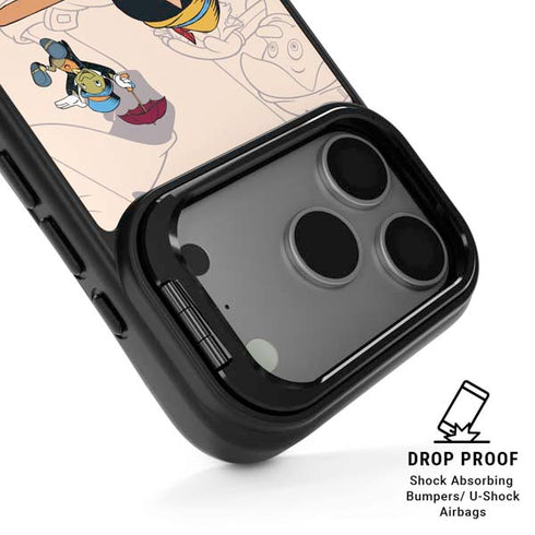 Disney Pinocchio and Jiminy Cricket iPhone 17 Pro Max Kickstand Case