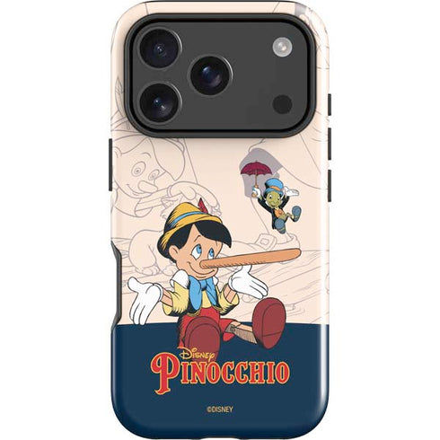 Disney Pinocchio and Jiminy Cricket iPhone 18 Pro Impact Case