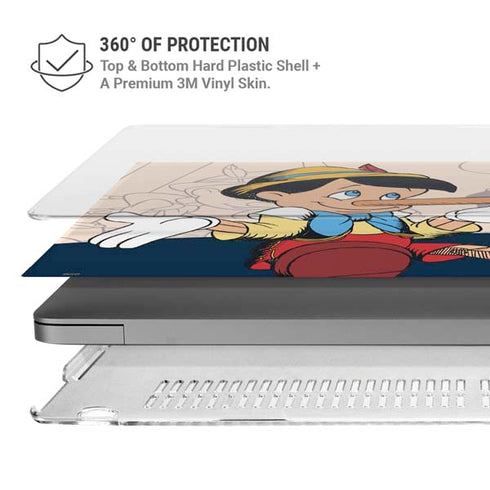 Disney Pinocchio and Jiminy Cricket MacBook Pro 14in (2021-24) Case plus Skin