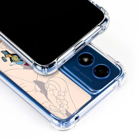 Disney Pinocchio and Jiminy Cricket Moto G Play 4G (2024) Clear Case