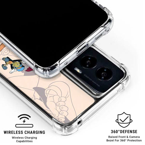 Disney Pinocchio and Jiminy Cricket Moto G Power 5G (2024) Clear Case