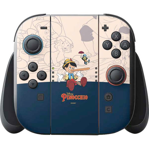 Disney Pinocchio and Jiminy Cricket Nintendo Switch 2 (2025) with Joy-Con Skin
