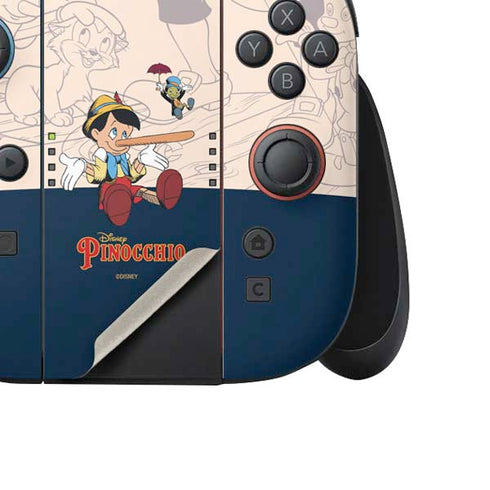 Disney Pinocchio and Jiminy Cricket Nintendo Switch 2 (2025) Joy-Con Controller Skin